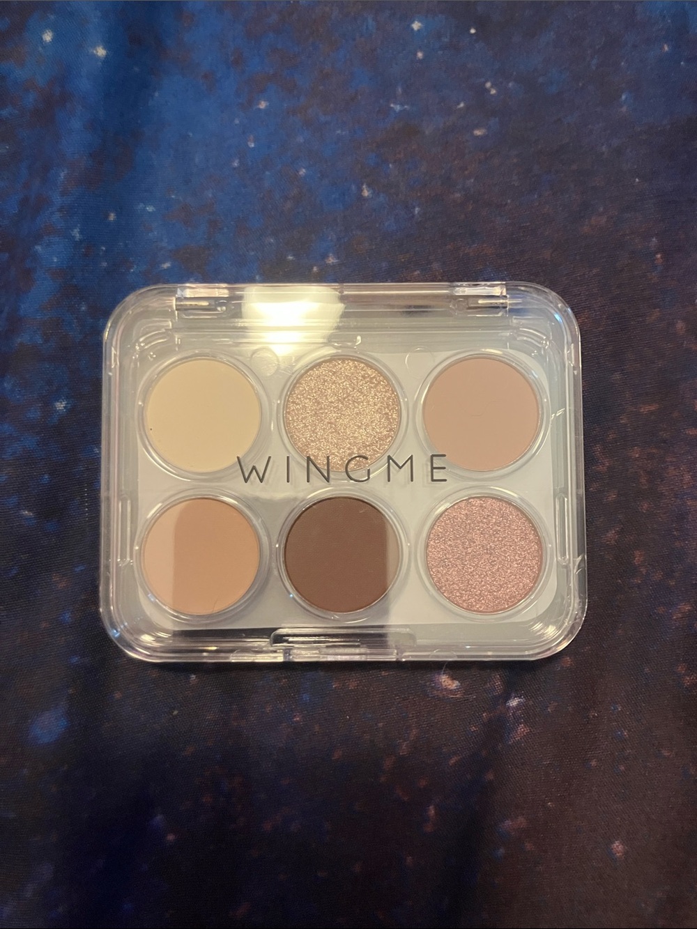 WingMe Neutral & Rose-Shimmer 6-Color Eyeshadow Palette